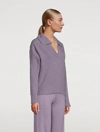 Wool And Cashmere Fisherman Polo Sweater