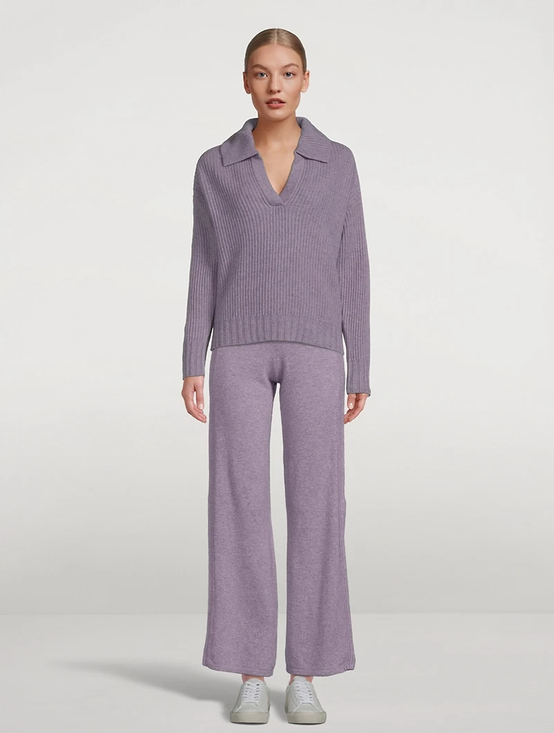 Wool And Cashmere Fisherman Polo Sweater