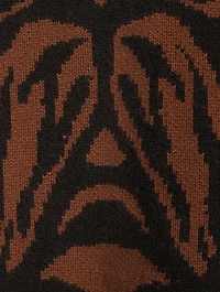 Wool And Cashmere Animal Jacquard Long Jacket