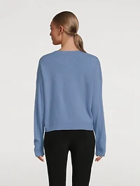 Cropped Cashmere V-Neck Sweater
