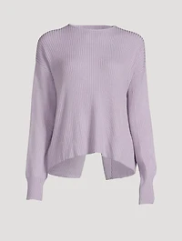 Merino Wool And Silk Twist Back Crewneck Sweater