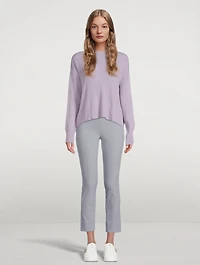 Merino Wool And Silk Twist Back Crewneck Sweater
