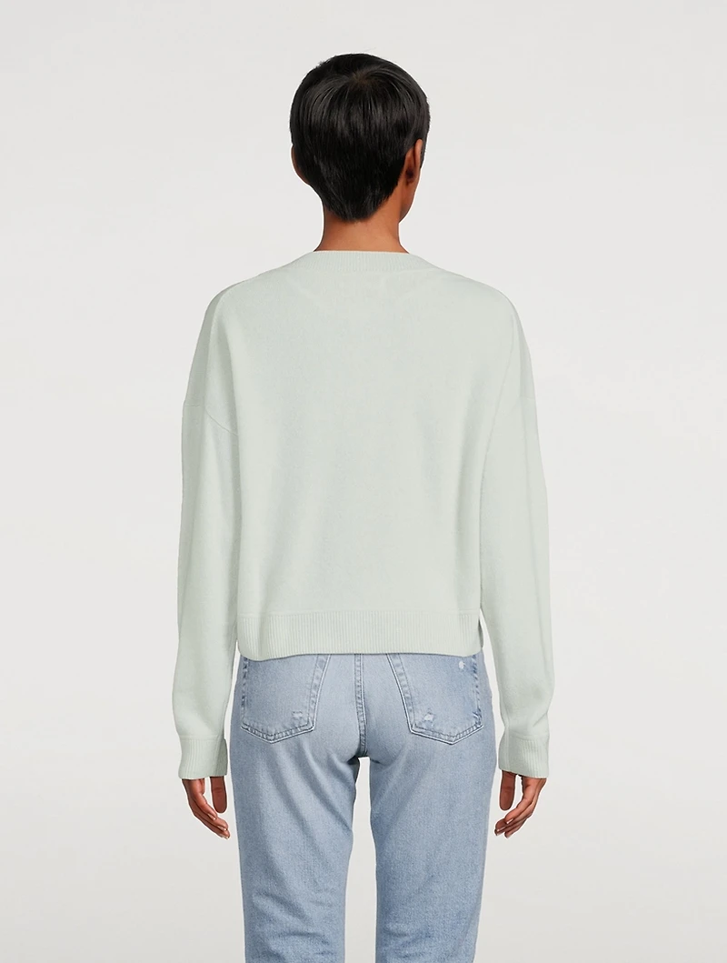 Cashmere Cropped V-Neck Sweater