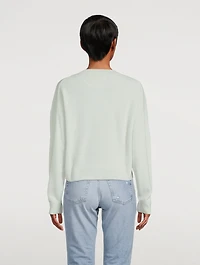Cashmere Cropped V-Neck Sweater