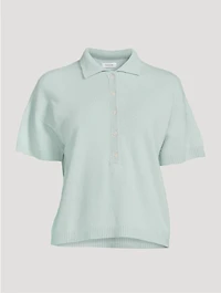 Cashmere Relaxed Short-Sleeve Polo