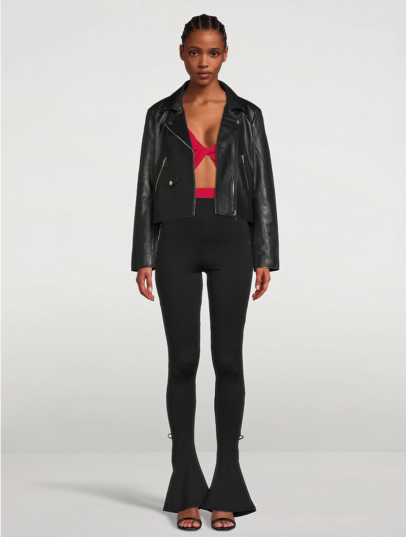 Merino Wool And Silk Reversible Twist Top
