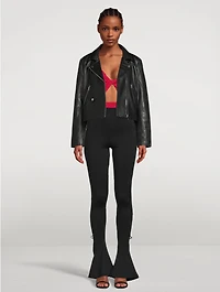 Merino Wool And Silk Reversible Twist Top