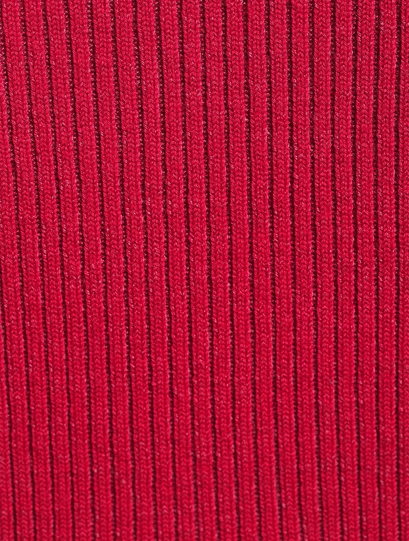 Merino Wool And Silk Reversible Twist Top