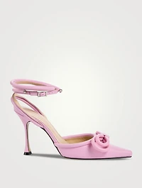 Double Bow Leather Pumps