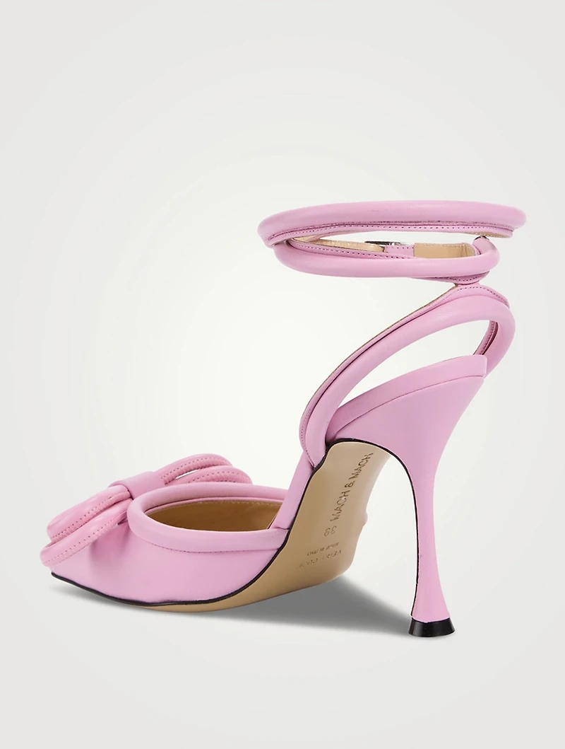 Double Bow Leather Pumps