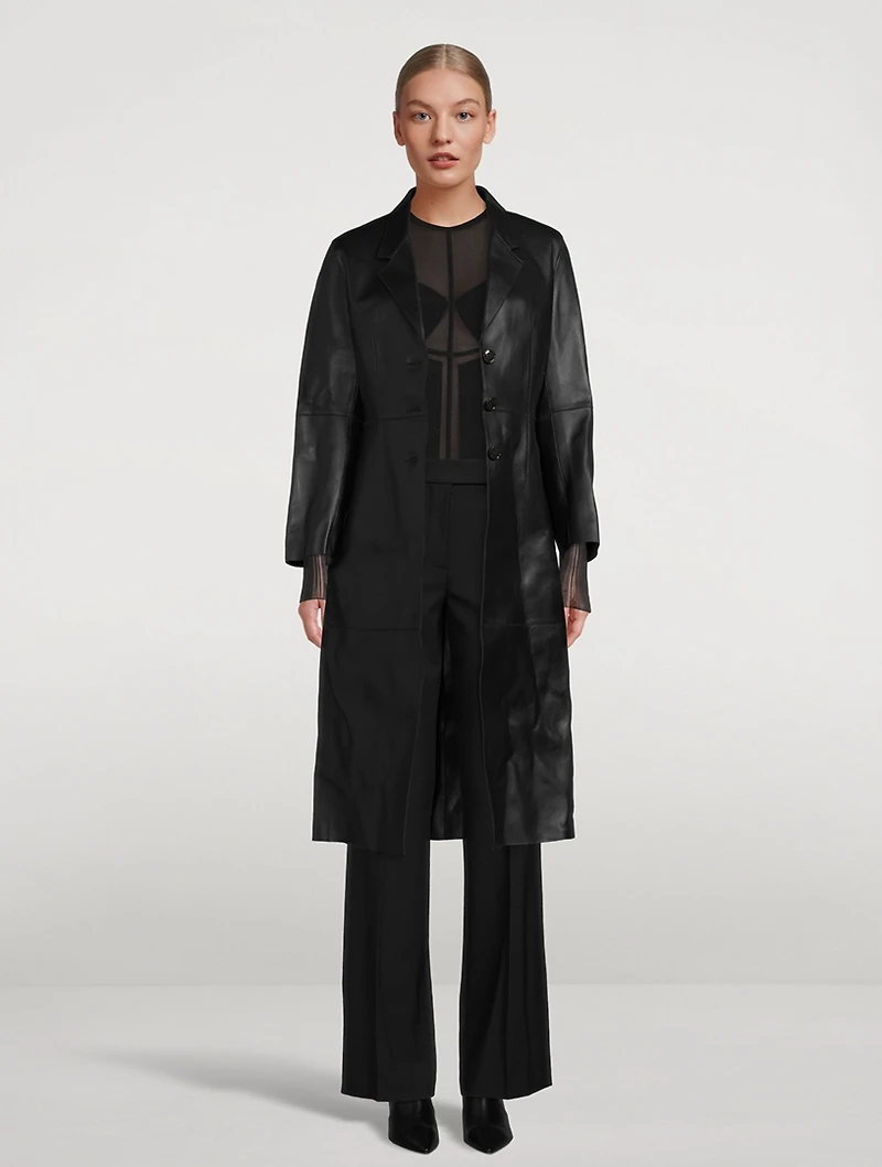 Slim Leather Coat