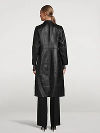 Slim Leather Coat