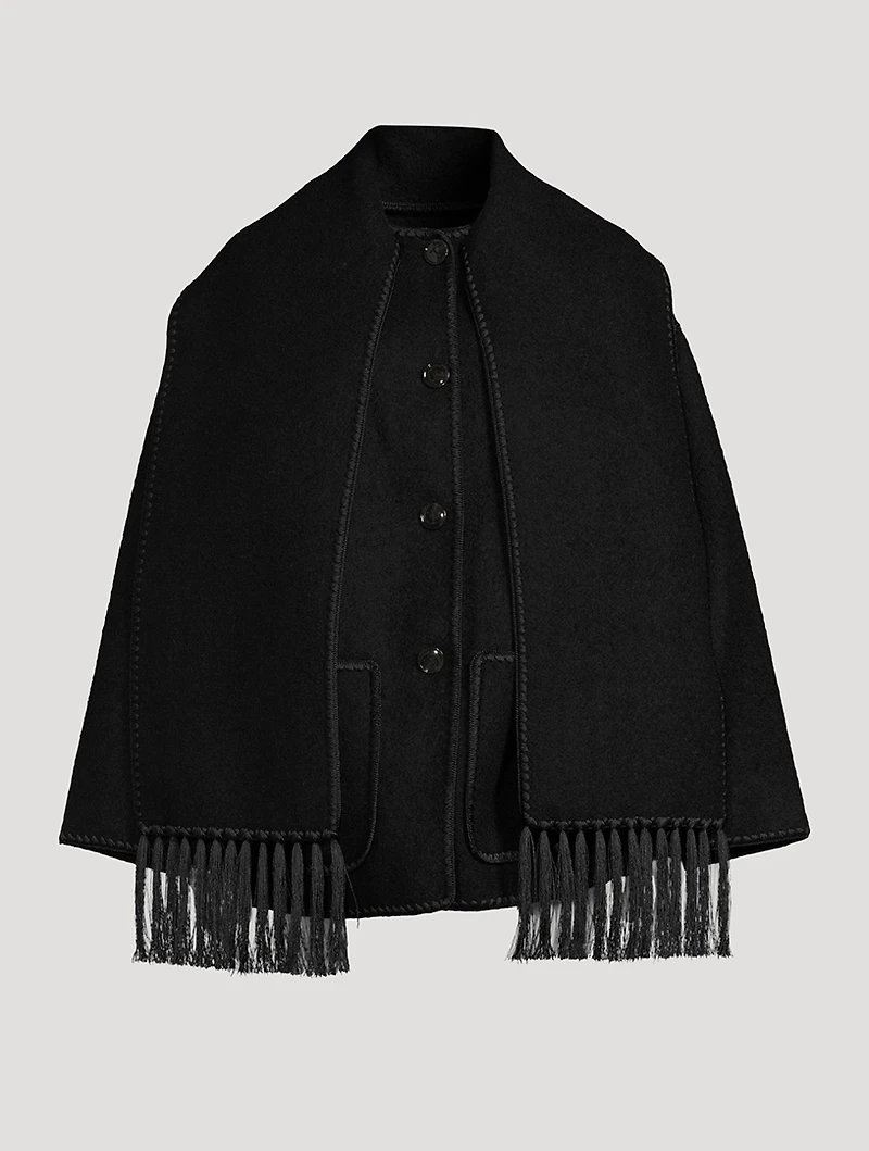 Embroidered Scarf Jacket