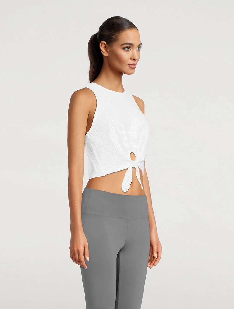 Mayra Tie-Front Muscle Tank Top