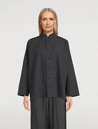 Stand Collar A-Line Shirt