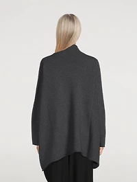 Ribbed Cashmere Funnelneck Sweater