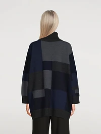 Geometric Jacquard Cashmere Turtleneck Sweater