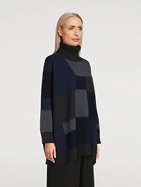 Geometric Jacquard Cashmere Turtleneck Sweater