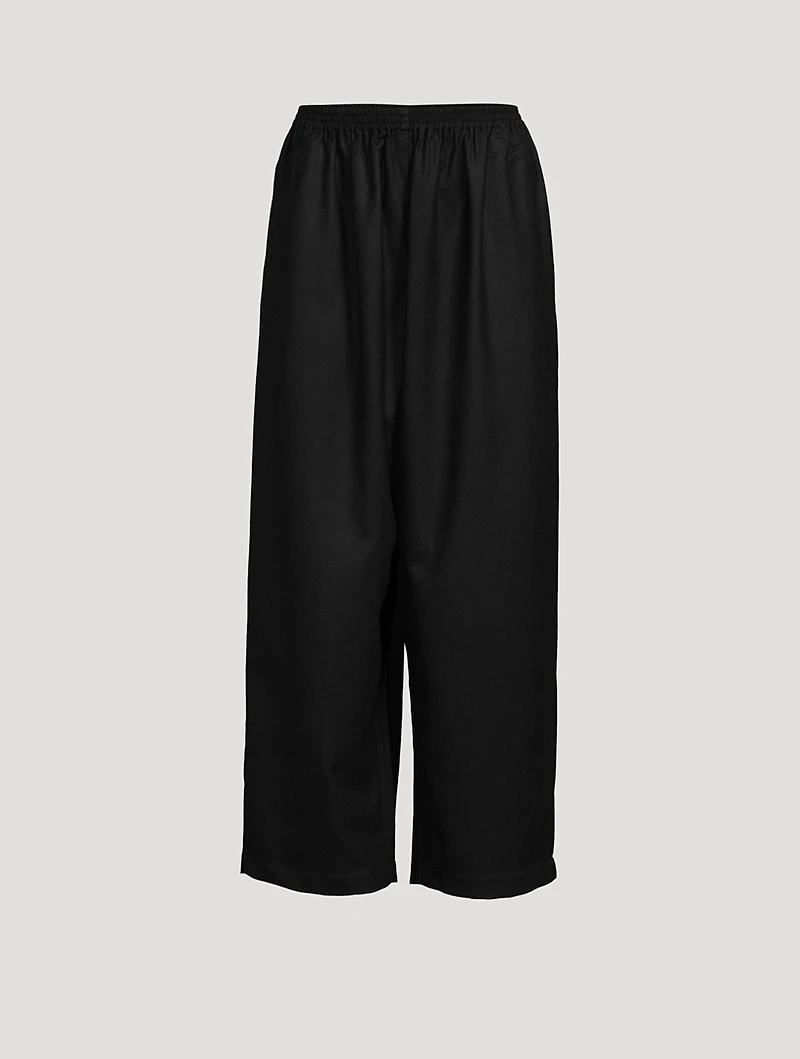 Japanese Wide-Leg Wool Trousers