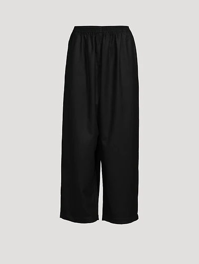 Japanese Wide-Leg Wool Trousers