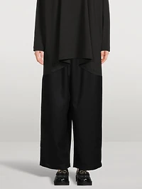Japanese Wide-Leg Wool Trousers