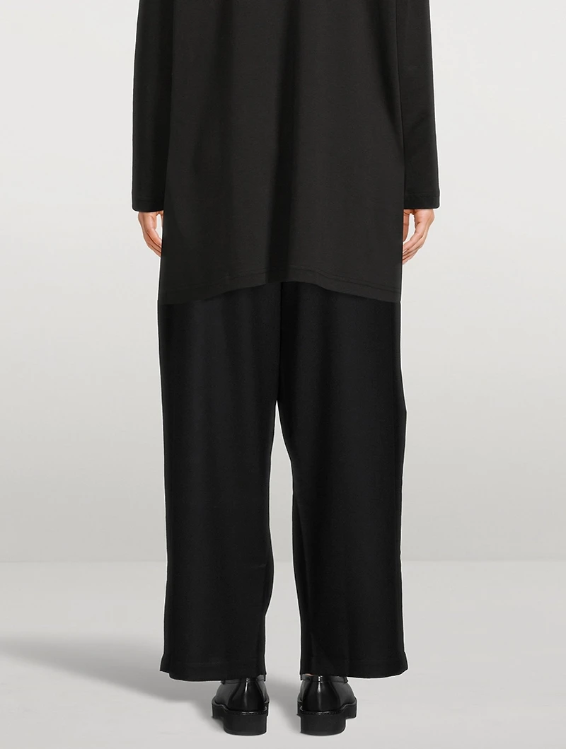 Japanese Wide-Leg Wool Trousers