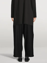 Japanese Wide-Leg Wool Trousers