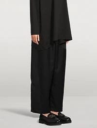Japanese Wide-Leg Wool Trousers