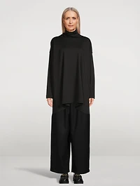 Japanese Wide-Leg Wool Trousers