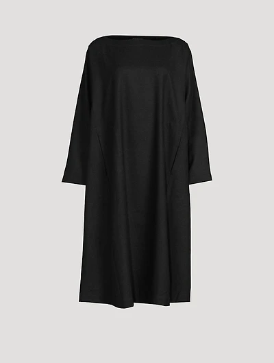 Wool Scoopneck Dress