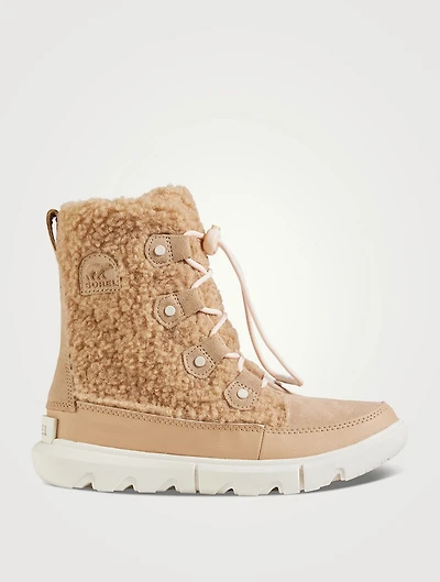 Youth Sorel Explorer Faux Shearling Boots