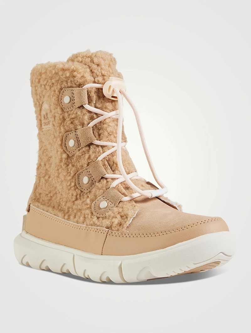 Youth Sorel Explorer Faux Shearling Boots