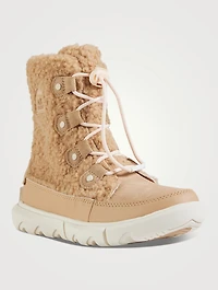 Youth Sorel Explorer Faux Shearling Boots