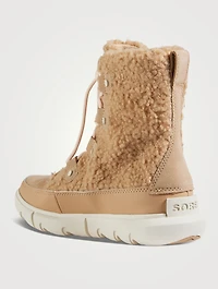Youth Sorel Explorer Faux Shearling Boots