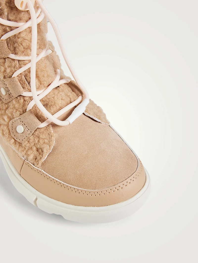 Youth Sorel Explorer Faux Shearling Boots
