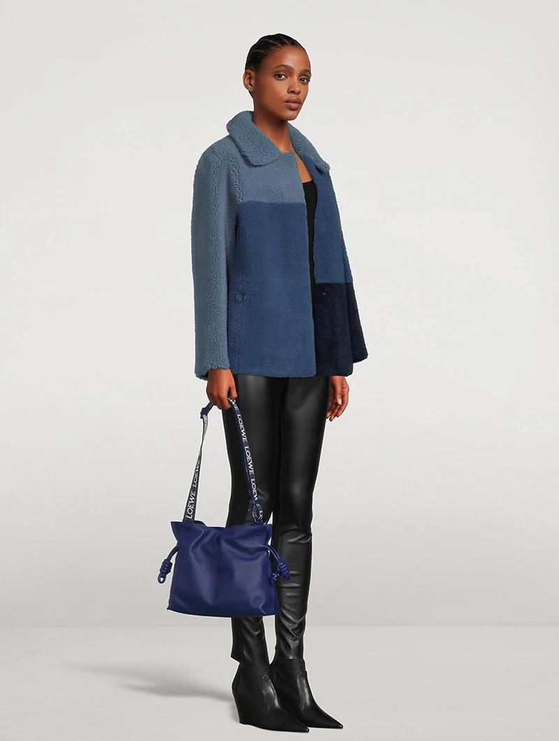 Reversible Patchwork Shearling Coat