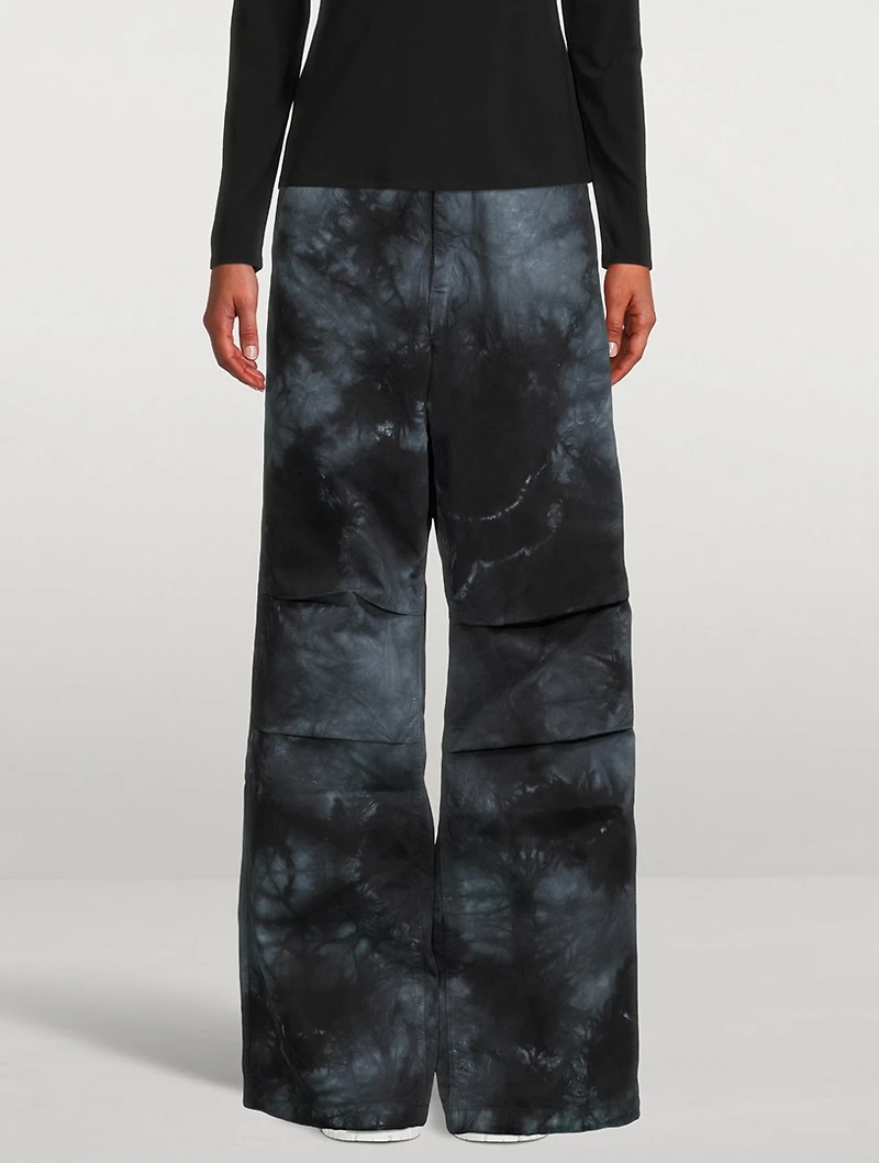 Daisy Wide-Leg Trousers Tie-Dye Print
