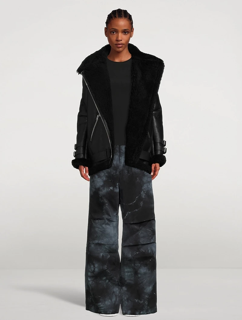 Daisy Wide-Leg Trousers Tie-Dye Print