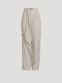 Phebe Wide-Leg Chinos With Wallet Chain