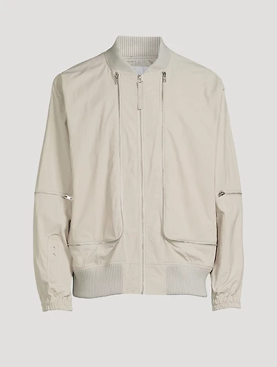 Zip Mesh Bomber Jacket