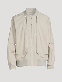 Zip Mesh Bomber Jacket
