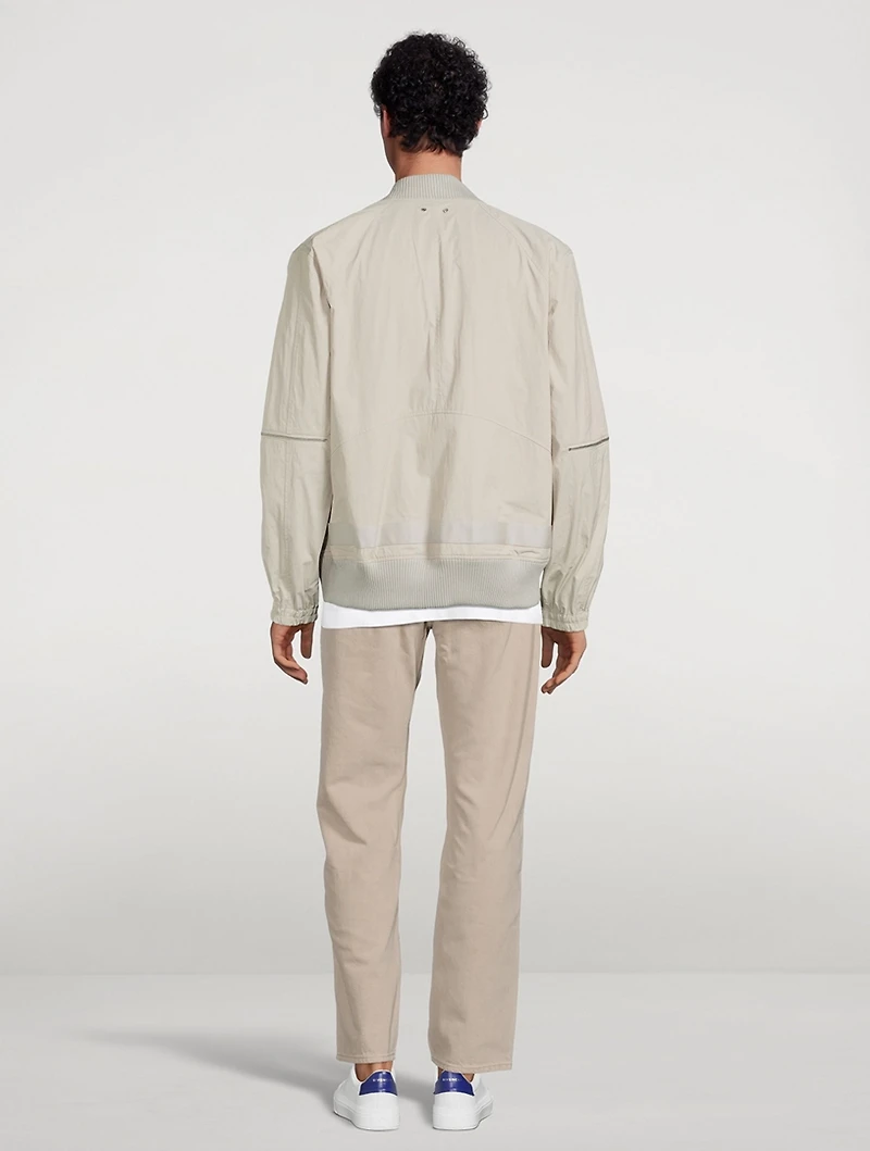 Zip Mesh Bomber Jacket