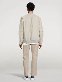 Zip Mesh Bomber Jacket