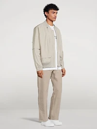 Zip Mesh Bomber Jacket