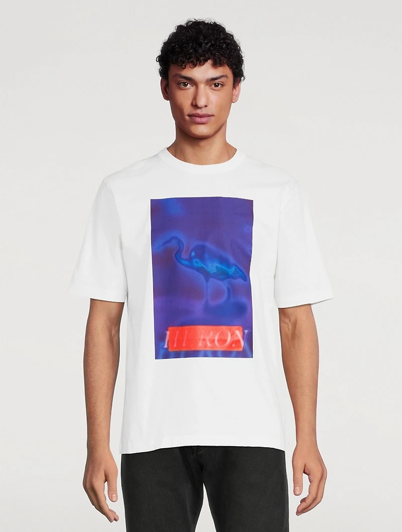 Heron Censored Cotton T-Shirt