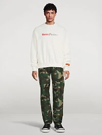 Nylon Track Pants Camo Print
