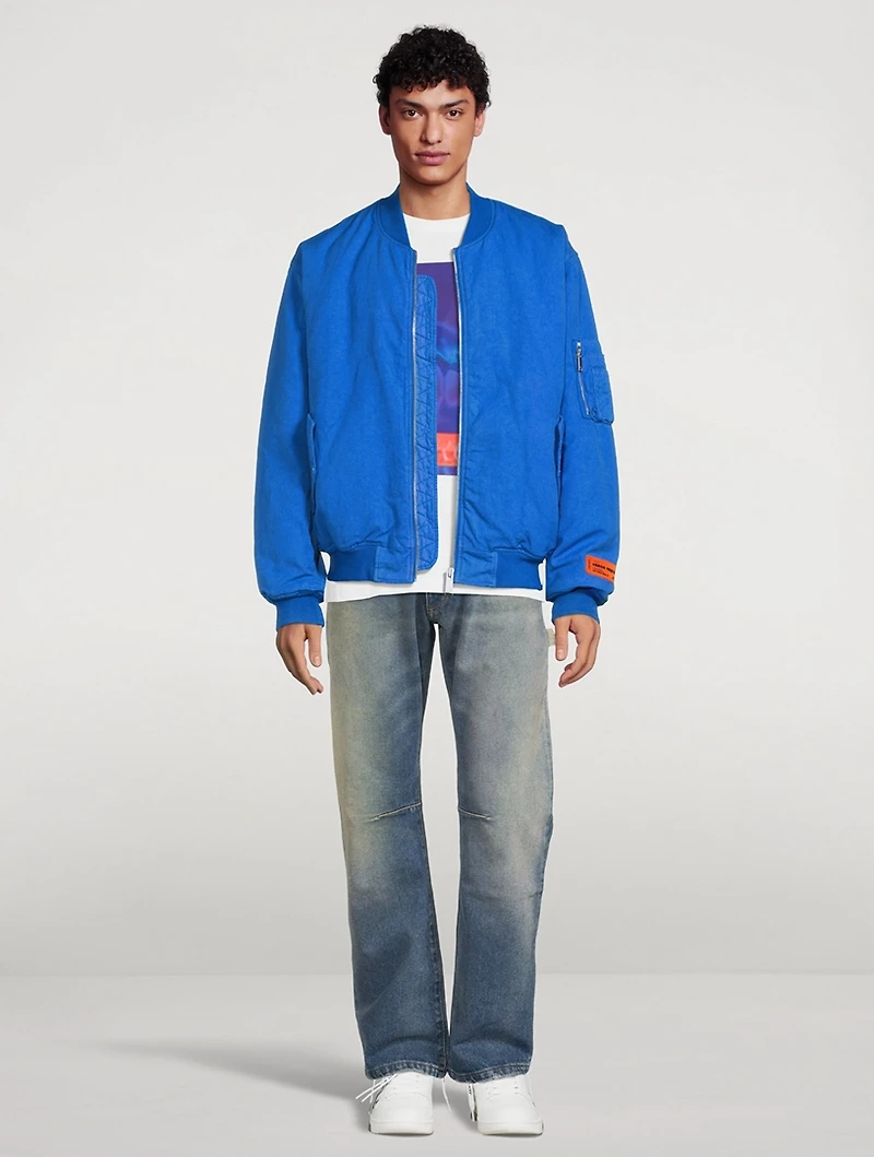 Cotton And Linen Bomber Jacket
