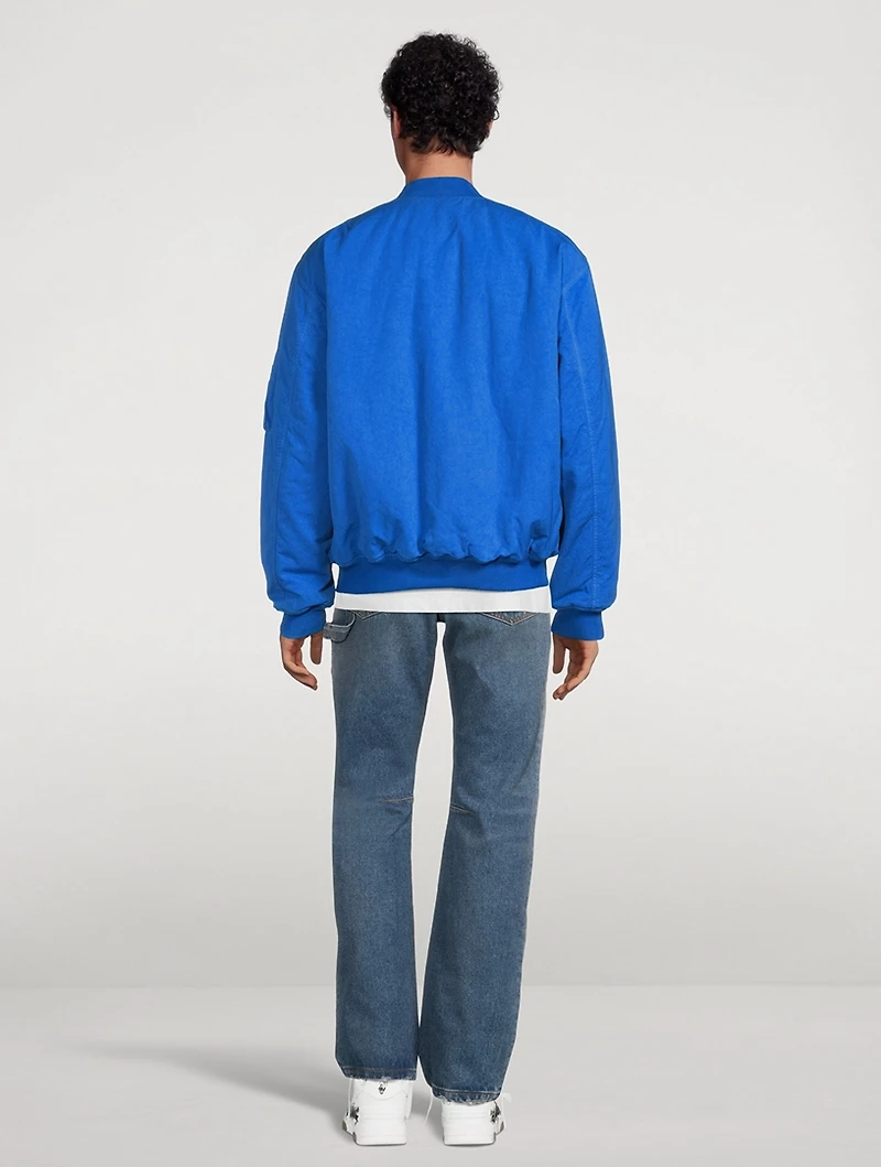 Cotton And Linen Bomber Jacket