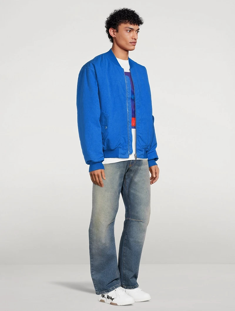 Cotton And Linen Bomber Jacket