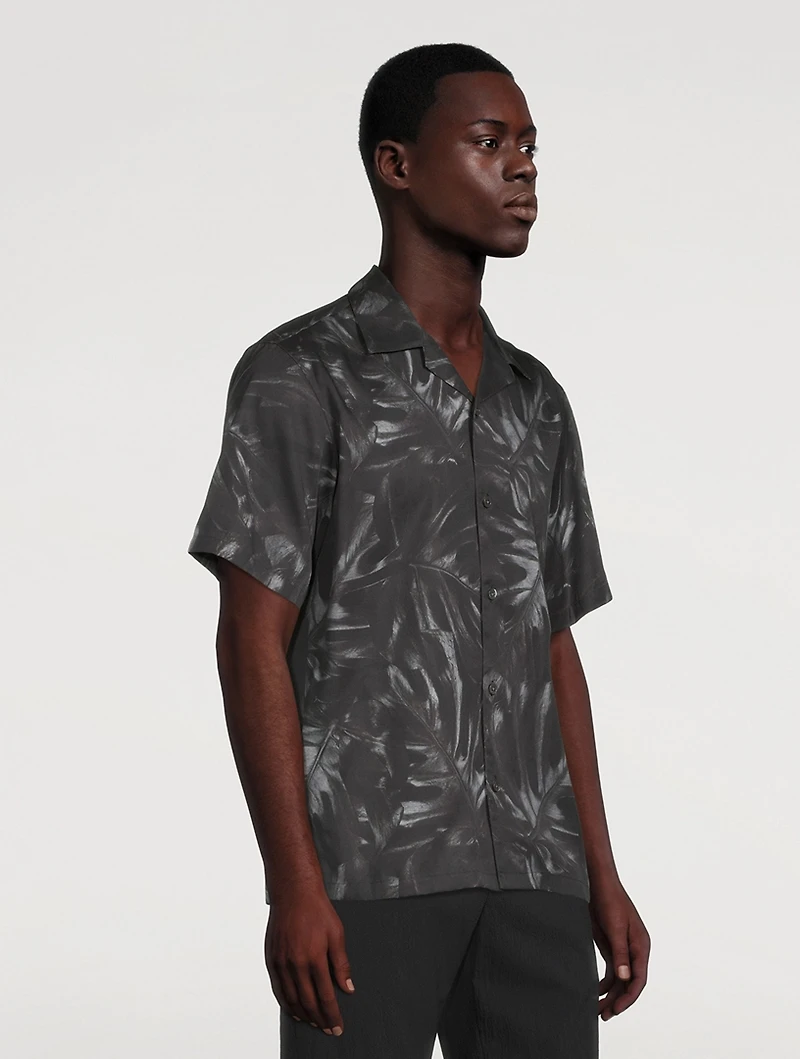 Noll Short-Sleeve Shirt Palm Print